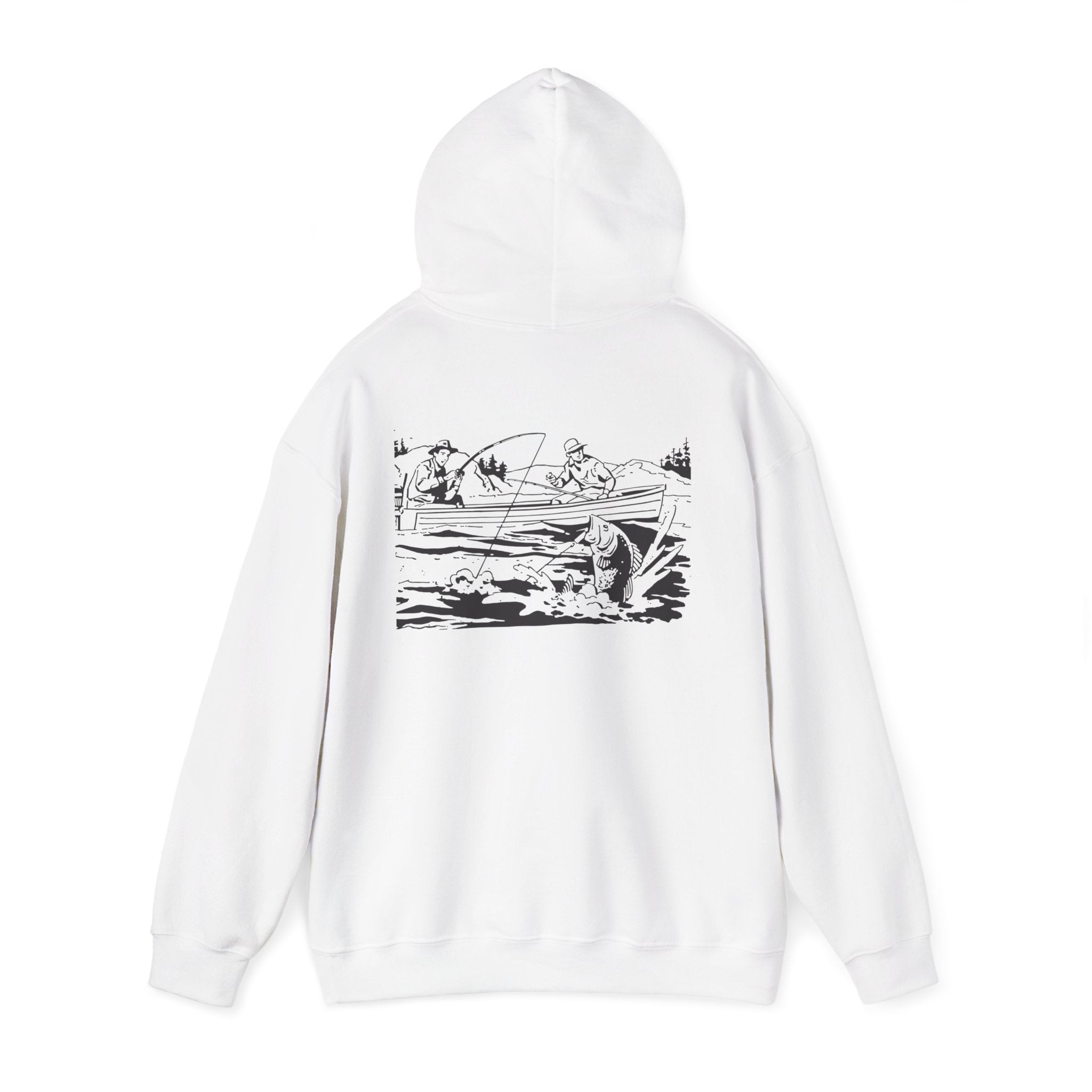 Fishing Hoodie - The Good Ole Days Unisex Heavy Blend™ Hooded Sweatshirt by Bray Outdoors